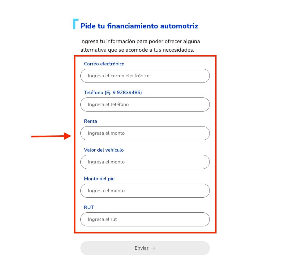 Como obtener credito automotriz Tanner online paso 5