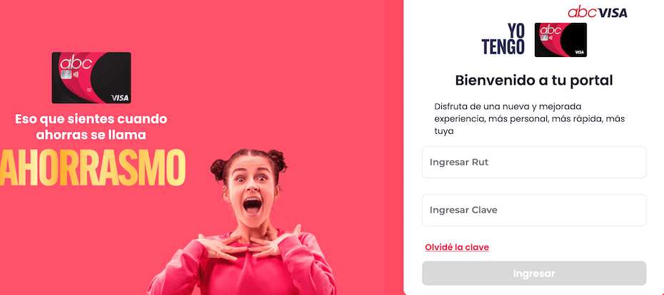 Pagar ABCVISA con RUT online por sucursal virtual