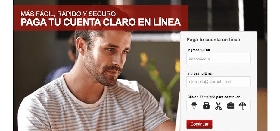 Pagar Claro online con rut