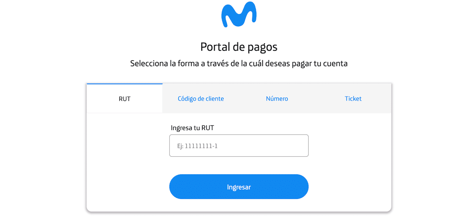 Pago fácil Movistar con RUT