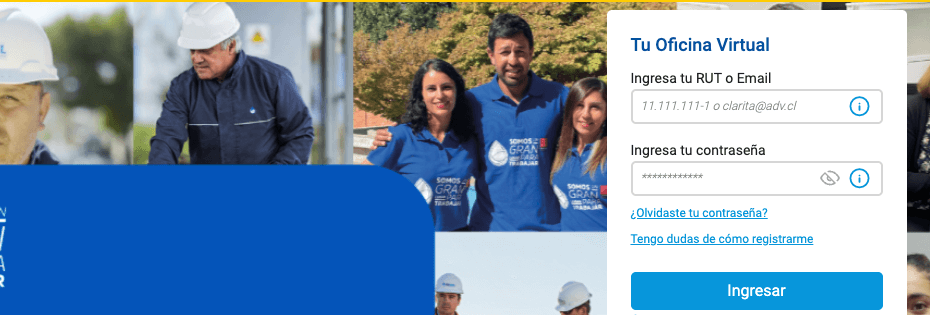 Pagar Aguas del Valle online por sucursal virtual