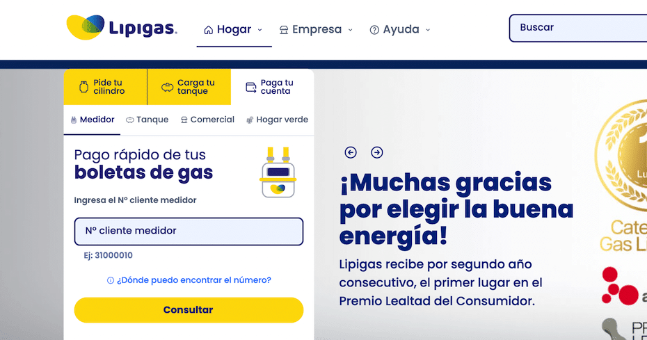 Pago fácil Lipigas con RUT