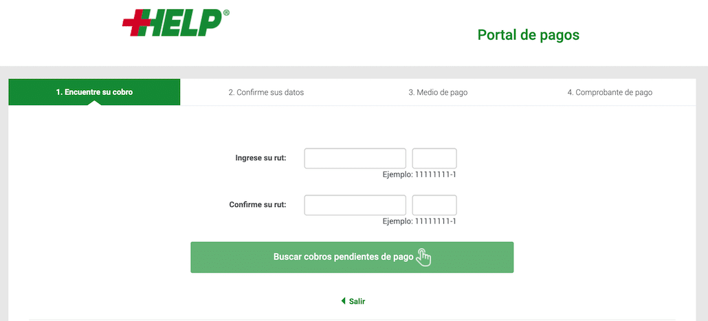 Pago en línea Help con RUT